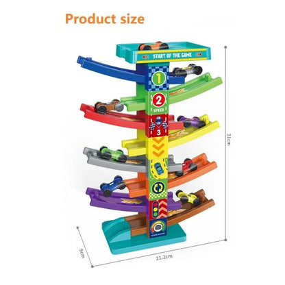 Gliding Railcar Building Blocks Track Set
