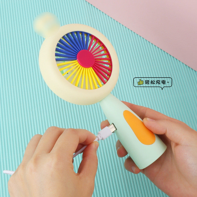 Rechargeable & Portable LED Lighting Mini Fan
