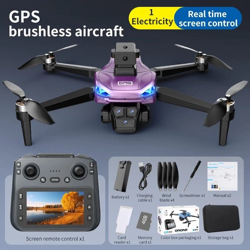 LH-X89G Brushless Motor GPS Camera Drone with HD Dual Camera & LCD Screen Remote
