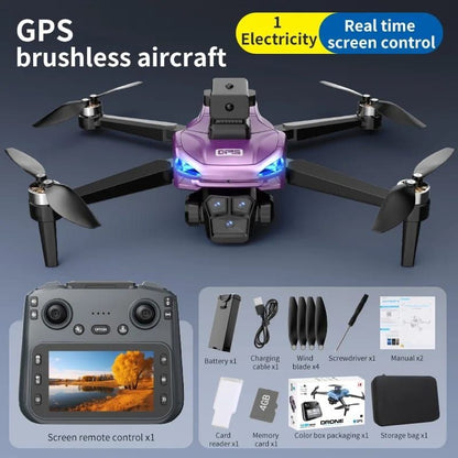 LH-X89G Brushless Motor GPS Camera Drone with HD Dual Camera & LCD Screen Remote