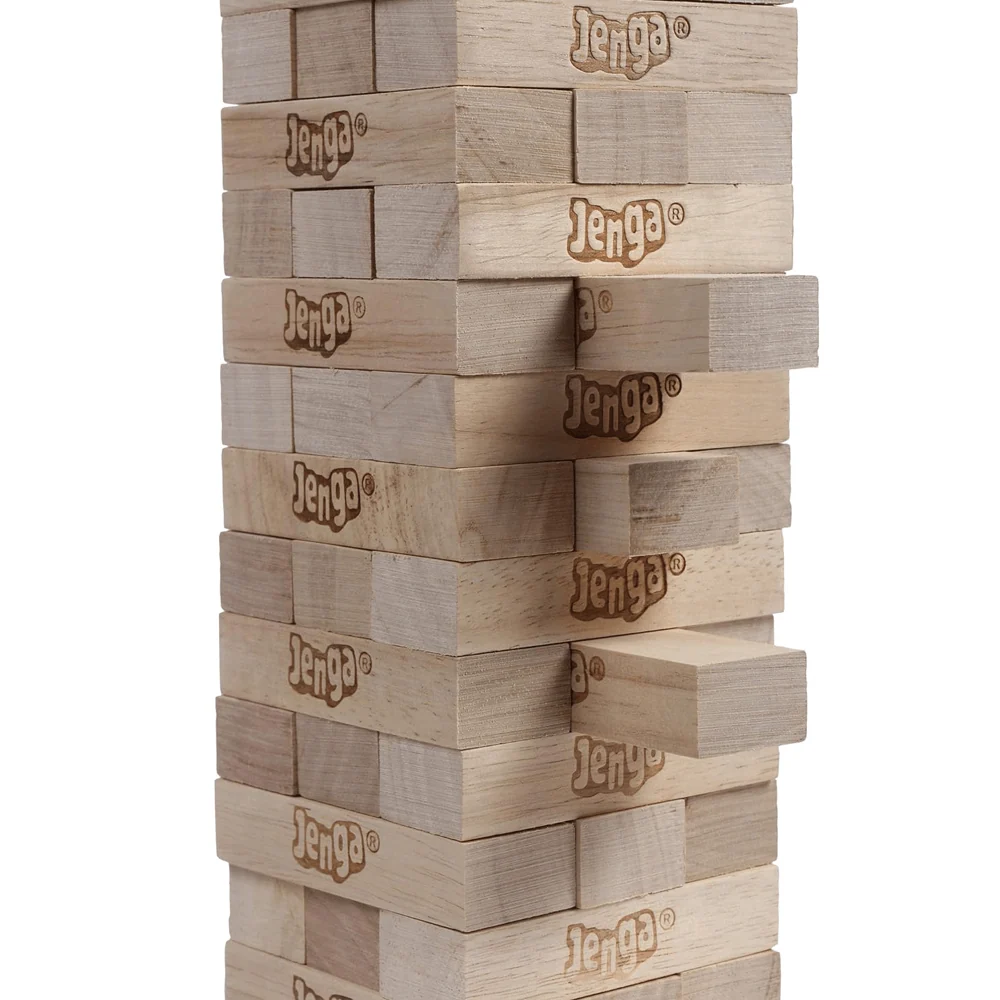 Jenga Wooden Block Tower Game – 45 Hardwood Blocks