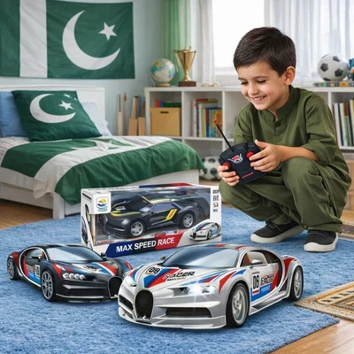 Spray Remote Control Racing Car with Smoke Effect & LED Lights