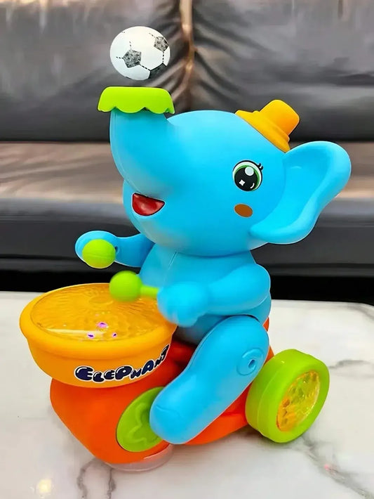 Musical Ball Blowing & Walking Elephant Toy with Lights & Music
